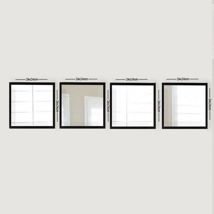 Wallity Juego de Espejos SETAYNA_065 de 4 Piezas (24 x 24 cm)